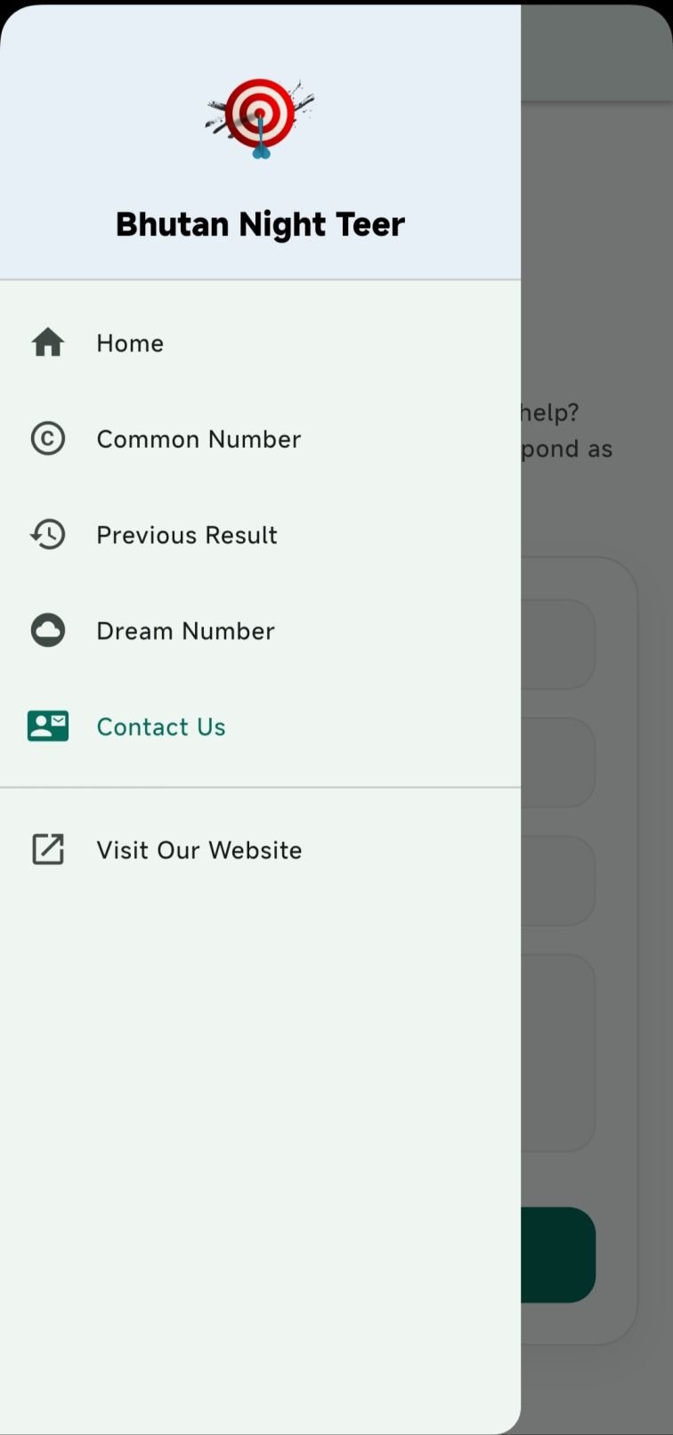 Bhutan Night teer menu